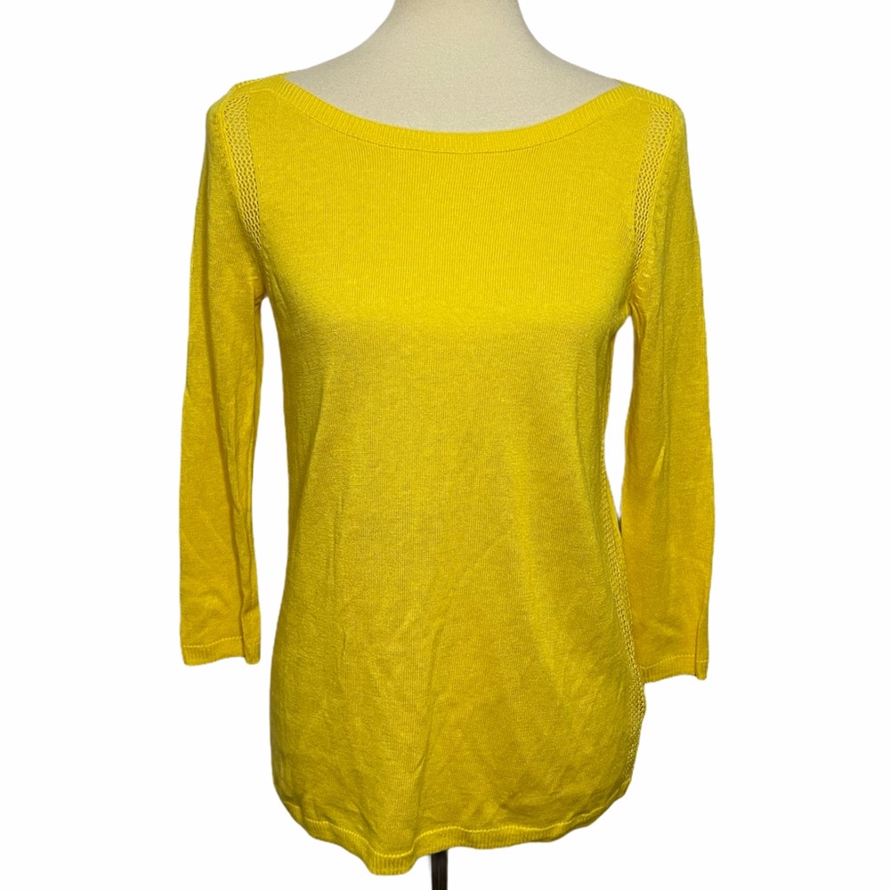 Talbots Boat Neck Linen Blend Top